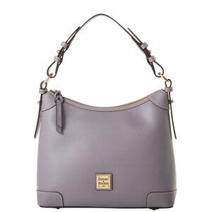 Dooney & Bourke Saffiano Small Hobo Shoulder Bag - Smoke Grey